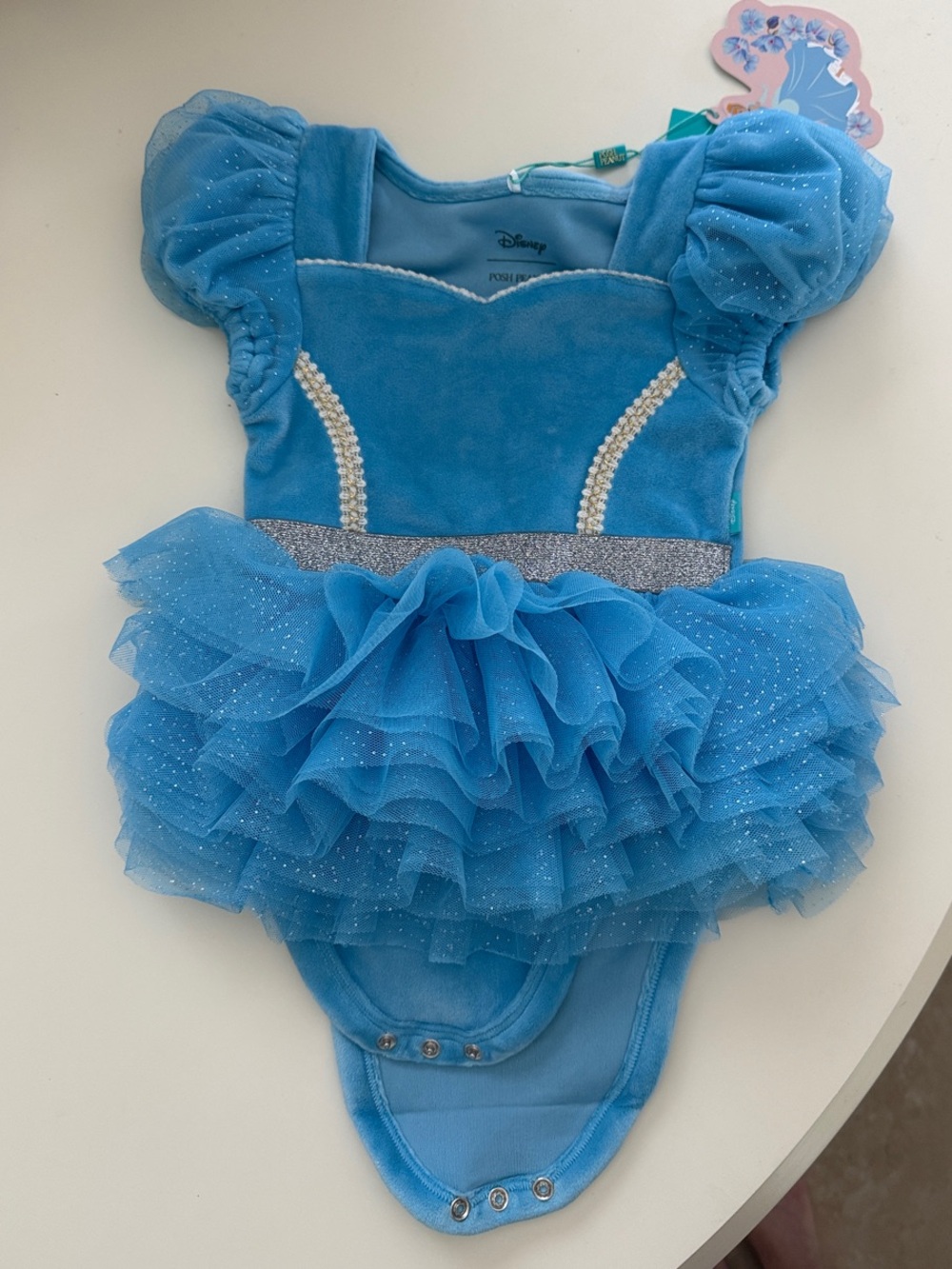Posh Peanut Disney Cinderella Velour Onesie/Dress 2T NWT